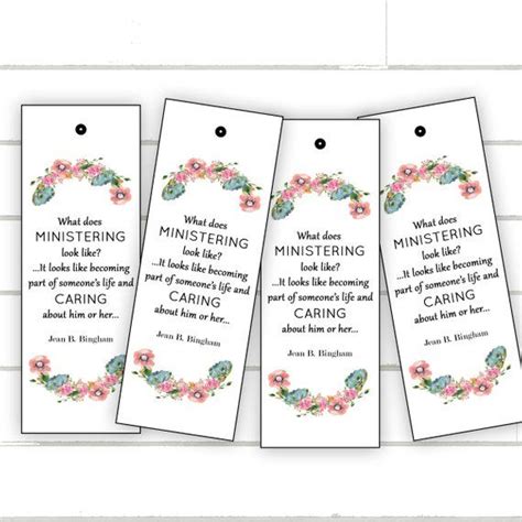 Ministering As The Savior Does Bookmark Printable A Perfect Handout To G Relief Society