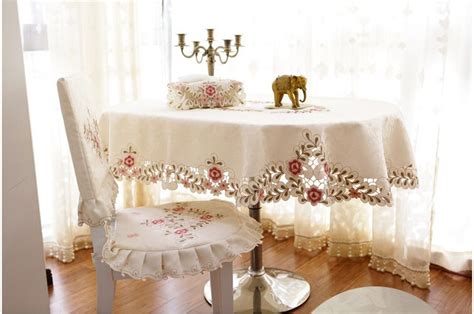 Table bases, table legs, table tops supplier malaysia. PASAYIONE Floral Embroidery Oval Table Cloth Vintage ...