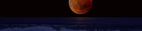 3440x768 Orange Moon Near The Horizon 3440x768 Resolution Wallpaper Hd