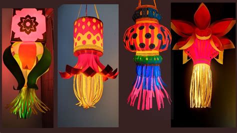 4 Amazing Akash Kandil Making At Home Diwali Decoration Ideas Paper