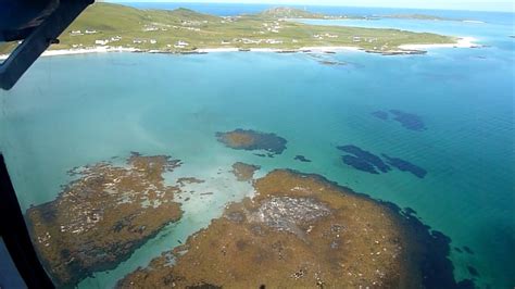 Landing On Barra Outer Hebrides Scotland Aerial Footage Landing On A