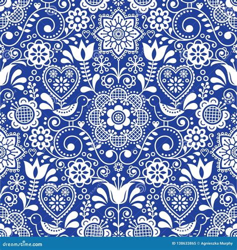 Mexican Traditional Folk Art Vector Seamless Geometric Pattern With