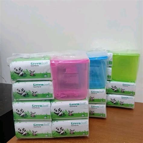 Jual Isi 6 Tissue Green Soft Facial Pop Up 6pcs 130 Lembar 2ply Paket Tissue Isi 6 Free