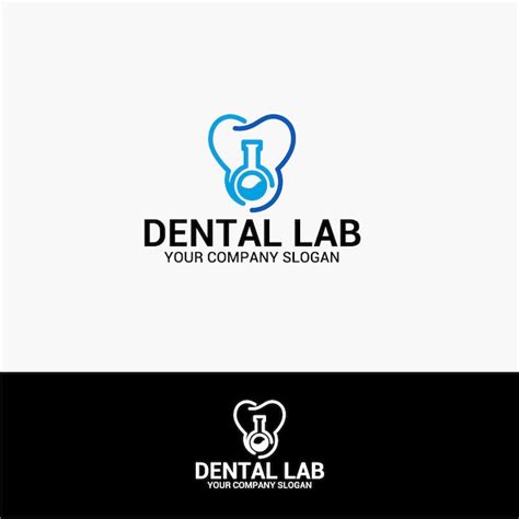 Logotipo De Laboratório Dental Vetor Premium