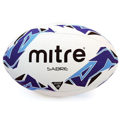 A rugby ball is an elongated ellipsoidal ball used in rugby football. MITRE SABRE RUGBY BALL - bishopsport.co.uk