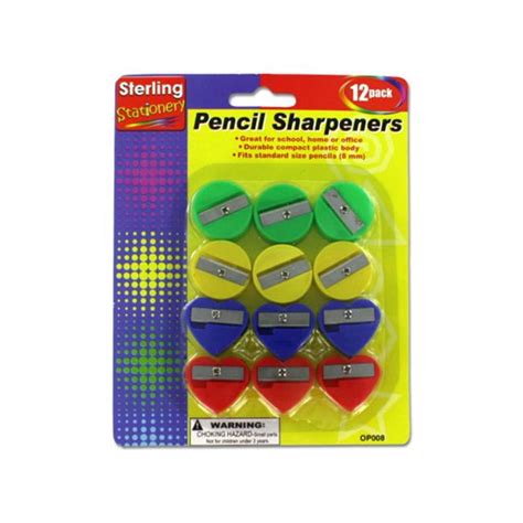 Fun Shape Pencil Sharpeners Pack Of 24