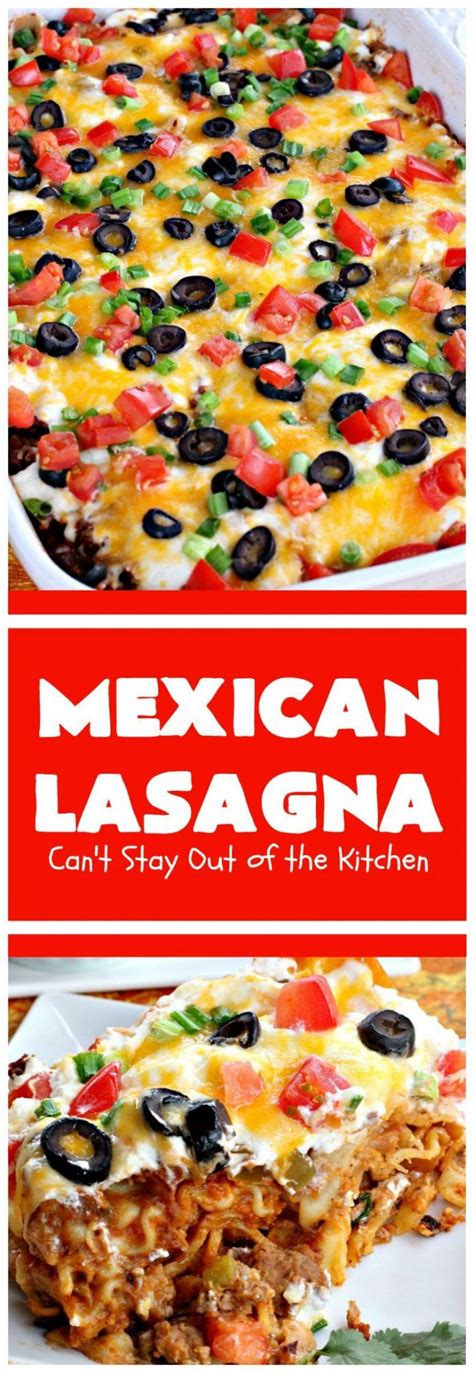 Mexican Lasagna Recipe Recipes Mexican Lasagna Food