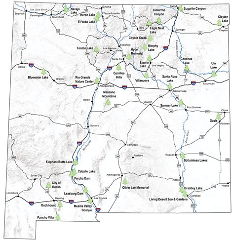 √ Natural Parks Around Mexico Map