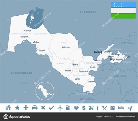 Lonely planet photos and videos. Vector: mapa uzbekistan politico | Uzbekistán - mapa y ...