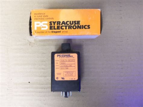 Syracuse Electronics Tvrd 00303 Timer 051788 5 Sec 115vacdc Ebay