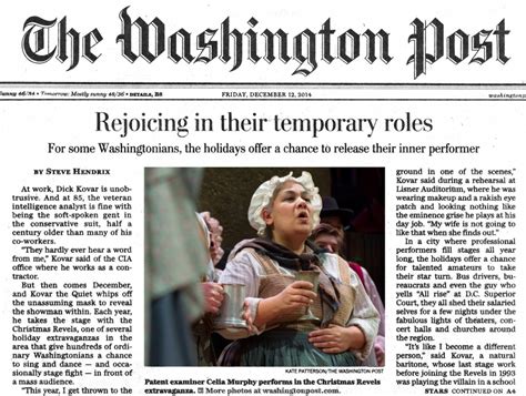 Cr14 Washington Post Article P1 Washington Revels