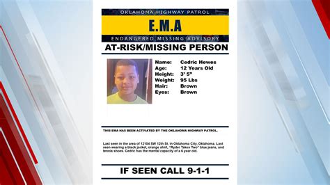 Ohp Issues A Missing Person Alert For 12 Year Old