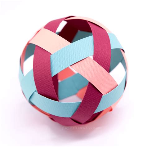 Easy Woven Paper Ball Decoration Tutorial Paper Kawaii