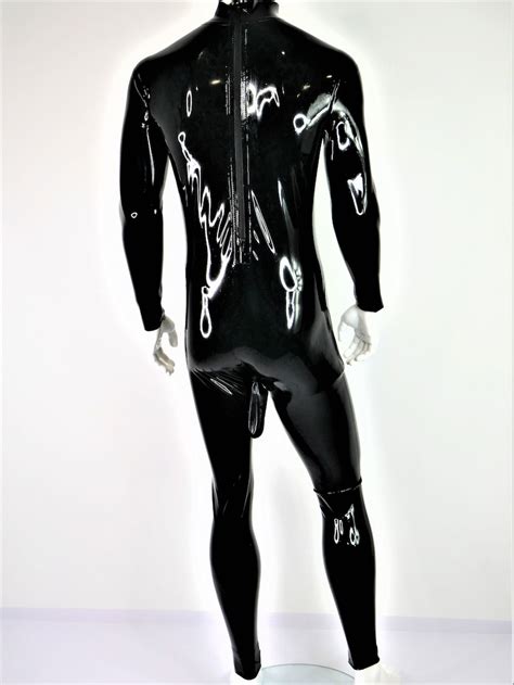 Latex Suit With Anal Condom Full Enclosure Rubber Penis Etsy