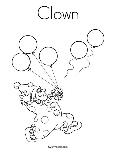 This awesome book comes with so many differ. Clown Coloring Page - Twisty Noodle