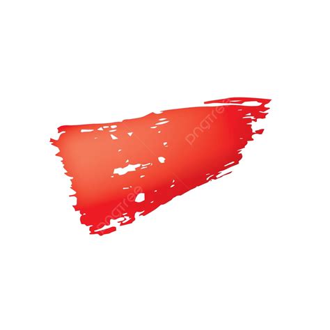 Red Paint Brush Stroke On A White Background Vector Illustration