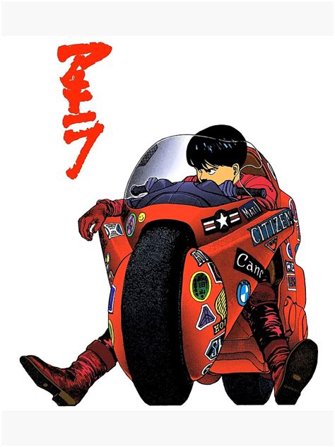 Akira Motorcycle Kaneda Color Manga Poster For Sale By Woodycompton Redbubble