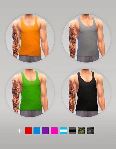 My Sims 4 Blog Muscle Tanks For Males By Lumialover Sims