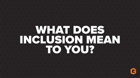 What Does Inclusion Mean To You Part 1 Youtube