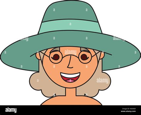 Old Woman Face Lady Grandma Cartoon Stock Vector Image And Art Alamy