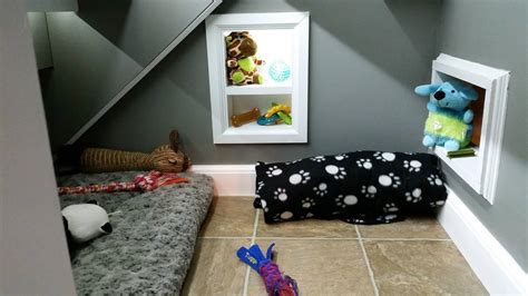 Custom Room Under The Stairs In Place Of A Dog Crate Or Kennel Stairs
