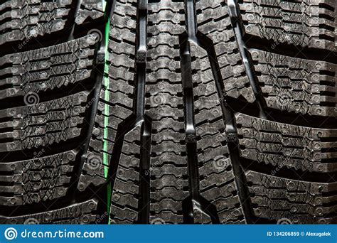 Snow Tires Closeup Stock Image Image Of Tyre Safety 134206859