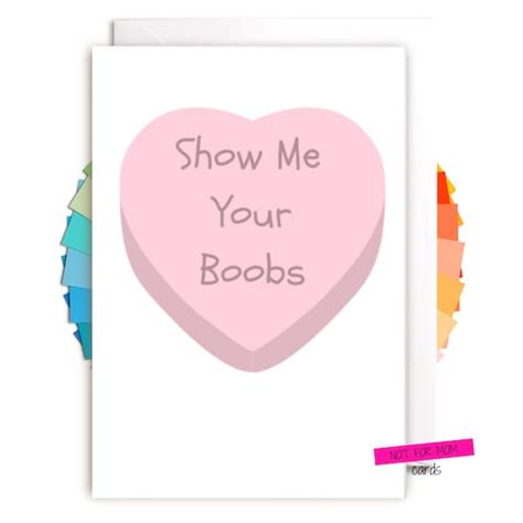 Show Me Your Boobs Card Funny Anniversary Card Adult Etsy
