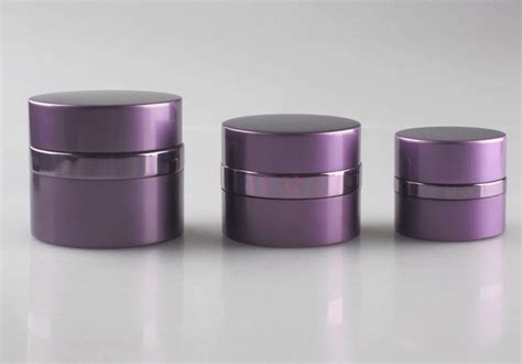 China 15g 20g 30g 50g Purple Round Aluminum Cream Jar Cosmetic Packaging China Aluminum Cream