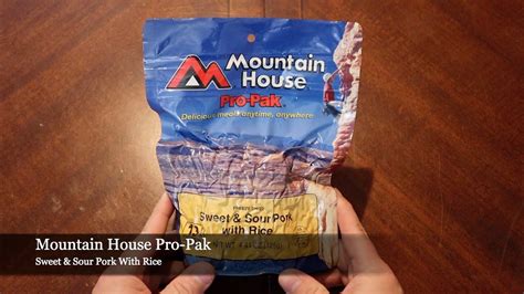 Freeze Dried Mre Review Mountain House Pro Pak Sweet And Sour Pork