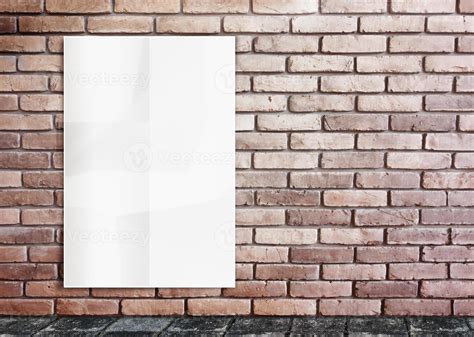 Blank Poster On Brick Wall At Street Backgroundmockup For Design