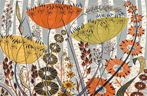Spey Birches Angie Lewin Screenprint Angie Lewin Illustrations