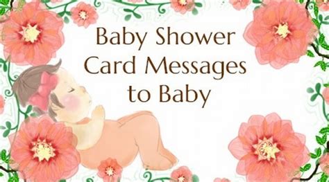 Baby Shower Card Messages To Baby