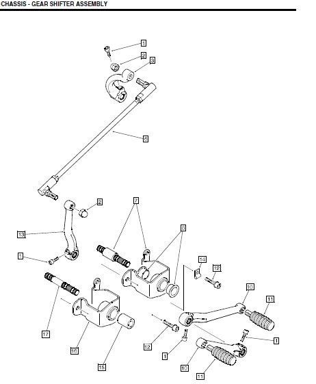 Diagram Gear Shifter Assembly