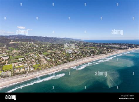 Aerial View Of Zuma Beach In Malibu California Stock Photo Alamy