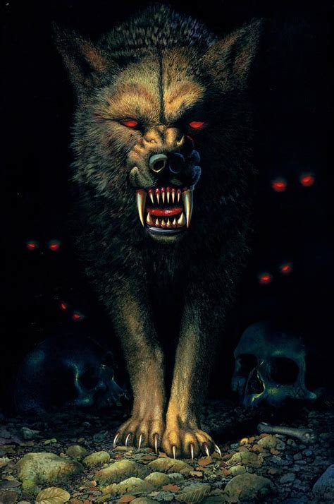 Demon Wolf By Mgl Studio Chris Hiett Demon Wolf Werewolf Art