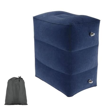 Oreiller Gonflable D Avion Pc De Repose Pieds R Glable En Hauteur Bleu Fonc Tabouret