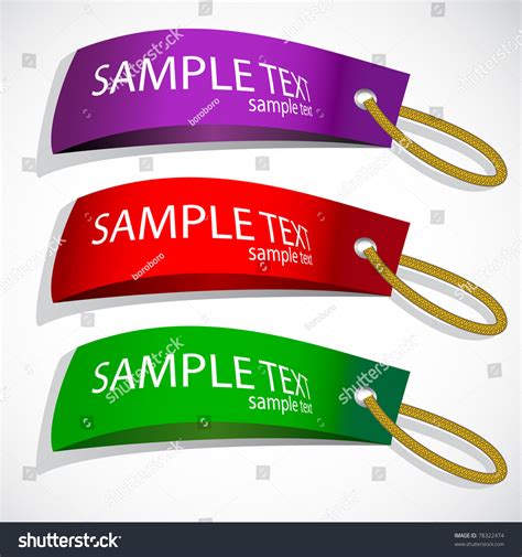Colorful Labels Set Stock Vector Illustration 78322474 Shutterstock