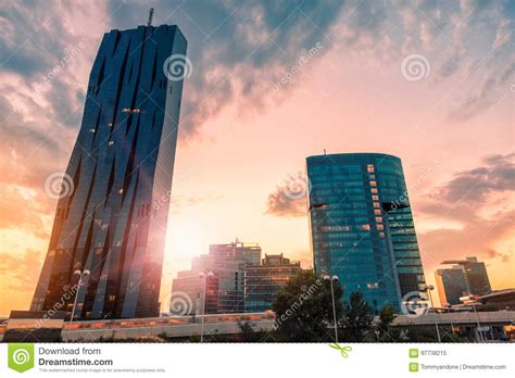 Skyscrapers And Modern Architecture In Vienna Austria Stock Image