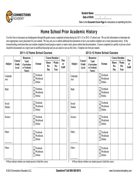 Prior Academic History Form Fill Online Printable Fillable Blank