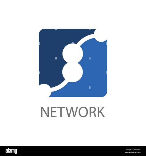 Square Network Link Logo Concept Design Symbol Graphic Template