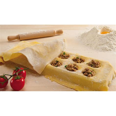 Eppicotispai 12 Hole Aluminum Square Ravioli Maker With Rolling Pin