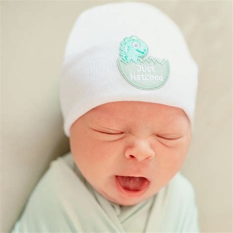 Ilybean Just Hatched White Newborn Hospital Hat Ilybean Nursery Beanies