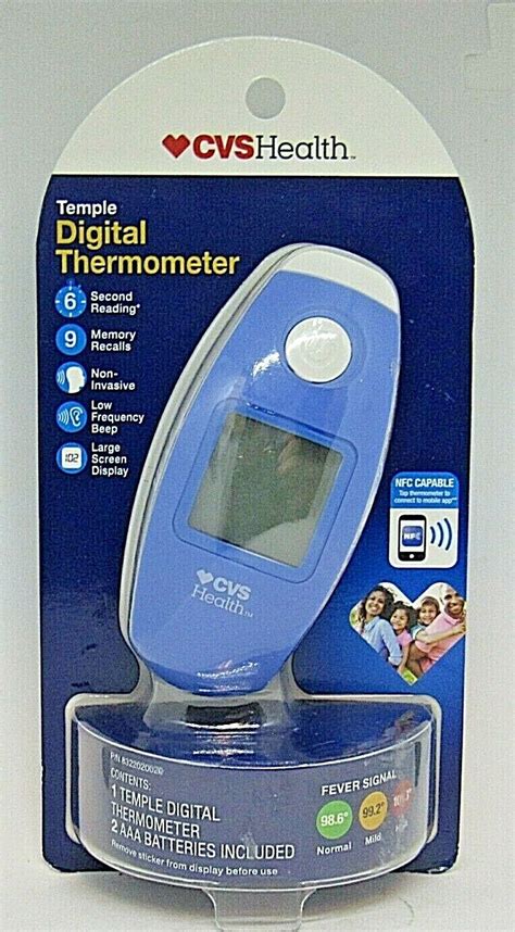 Cvs Health Temple Digital Thermometer For All Ages 6 Second Reading 10