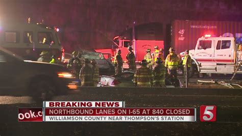 (clarksvillenow) — three people are dead after an accident on interstate 65 north in robertson county. Fatal Crash Closes I-65 North - YouTube