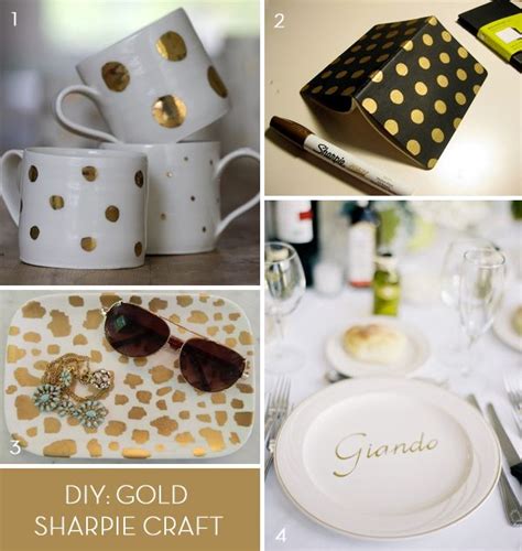 Show And Tell A Spot Of Gold Sharpie Crafts Gold Sharpie Gold Diy