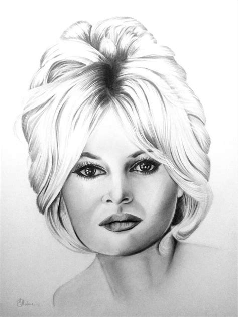 Brigitte Bardot Drawing Celebrity Drawings Brigitte Bardot Portrait
