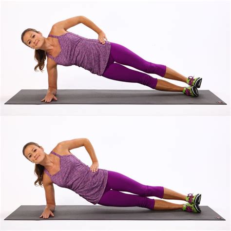 Side Plank Dips Bodyweight Workout For Weight Loss Popsugar Fitness
