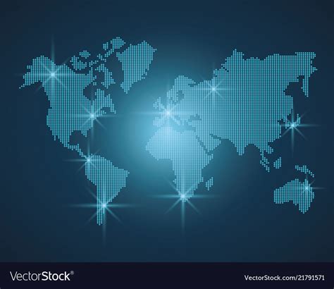 World Map Modern Royalty Free Vector Image VectorStock
