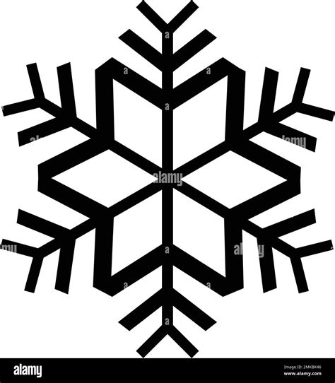 Snowflake Winter Vector Icon Snow Falling Symbol Ice Flack Sign