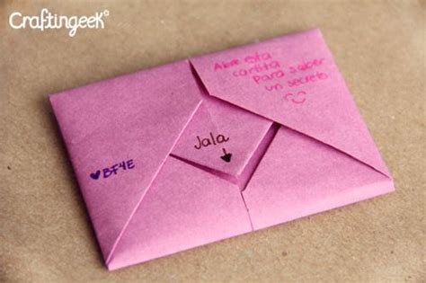 Letter Origami Doblar Cartas Manualidades Cartas Carta De Amor